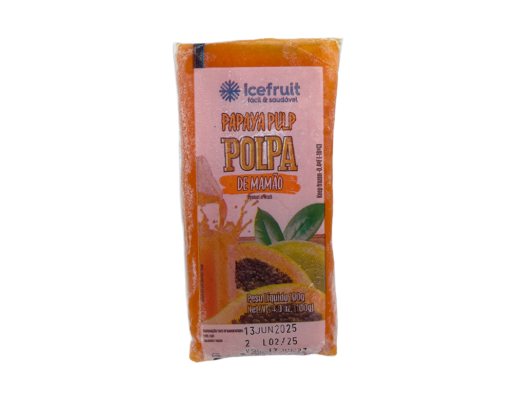 POLPA DE MAMÃO CONGELADA ICEFRUIT 100 G (CX 20 UN)